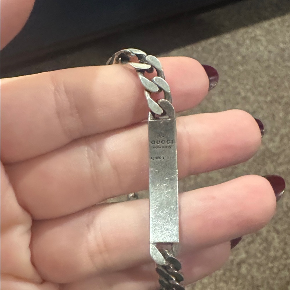 Gucci Sterling Silver GucciGhost Skull ID Chain Bracelet - Picture 3 of 4
